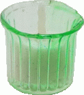 (image for) Green Glass Votive Candle Holder w/ White Candle