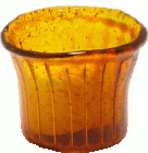 (image for) Amber Glass Votive Candle Holder