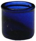 (image for) Plain Blue Glass Votive Candle Holder