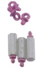 (image for) Baby Bottles & Pacifiers Set 6pc Pink