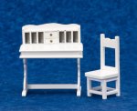 (image for) Writing Desk & Chair Set 2pc - White