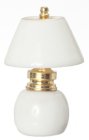 (image for) White Brass & China Lamp Non-Electric