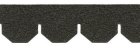 (image for) 1/2in Scale Black Hexagon Asphalt Shingles 78.5 Square Inches