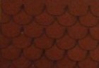 (image for) Red Fishscale Asphalt Shingles 157 Square Inches