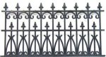 (image for) Ornate Fence 2pc Black