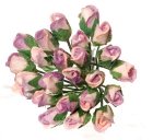 (image for) Roses Half Bloom Stems 24pc Lavender