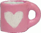 (image for) Pink Heart Mug Porcelain