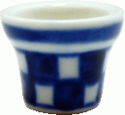 (image for) Blue Checkered Pot