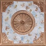 (image for) Square Copper Ceiling Ornament w/ Angels