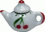 (image for) Cherry Ceramic Teapot w/ Lid