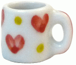 (image for) Heart & Gold Trim Porcelain Mug