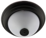 (image for) Flush Mount Frosted Black Domed Ceiling Light Fixture 12v