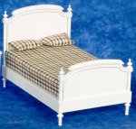 (image for) White Double Bed w/ Linens