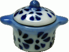 (image for) Ceramic Blue Pot w/ Lid