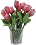 (image for) 12 Pink Tulips in Oval Crimped Vase