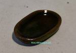 (image for) Pill Shaped Serving Dish Dark Brown Ceramic