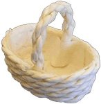 (image for) Oval Cream Basket w/ Handle