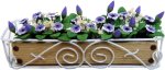 (image for) Purple Cupflowers in Scroll Iron Long Planter