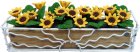 (image for) Sunflowers in Sunrise Wrought Iron Long Planter