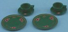 (image for) Green Dollhouse Dish Set 6pc