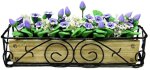 (image for) Purple Cupflowers in Scroll Iron Flower Box