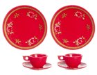 (image for) Red Dollhouse Dish Set 6pc