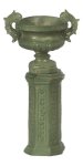 (image for) Green Urn w/ Base 2pc