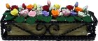 (image for) Assorted Roses in Black Braid Iron Planter