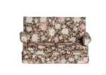 (image for) Brown Floral Print Love Seat