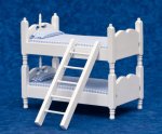 (image for) Bunkbeds w/ Ladder - White