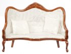 (image for) White Victorian Sofa - Walnut