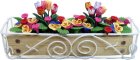 (image for) Frosted Tulips & Pansies in Scroll Iron