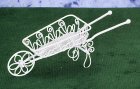 (image for) Ornate White Metal Garden Wheelbarrow