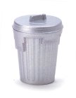 (image for) Silver Garbage Can