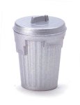 (image for) Silver Garbage Can