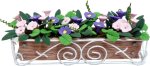 (image for) Pink & Purple Trumpet in Scroll Iron Planter