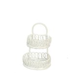 (image for) Round Tiered Basket - White