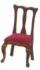 (image for) Queen Anne Side Chair - Red & Walnut