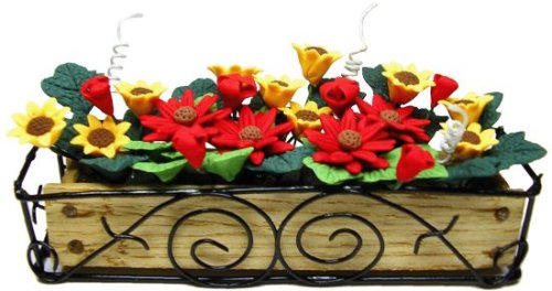 (image for) Summer Flowers in Scroll Iron Planter