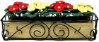 (image for) Red & Yellow Flowers in Scroll Iron Planter