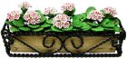 (image for) Red & White Geraniums in Braided WI Box Planter