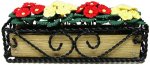 (image for) Red & Yellow Flowers in Braided Iron Planter