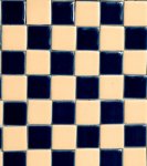 (image for) Blue & Creme Checked Tile 12-1/2 x 6-1/2