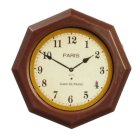 (image for) Octagon Wall Clock Mahogany