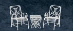 (image for) Wire Garden Table & 2 Chairs 3pc Set - White