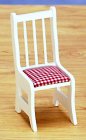 (image for) White & Red Gingham Dining Chair