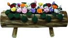 (image for) Assorted Flowers in Log Planter