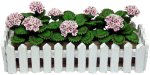 (image for) Pink & White Geraniums in Picket Fence