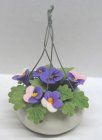 (image for) Hanging Pansies in White Pot