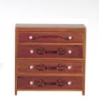 (image for) 4 Drawer Chest Dresser w/ ABC Graphics - Walnut